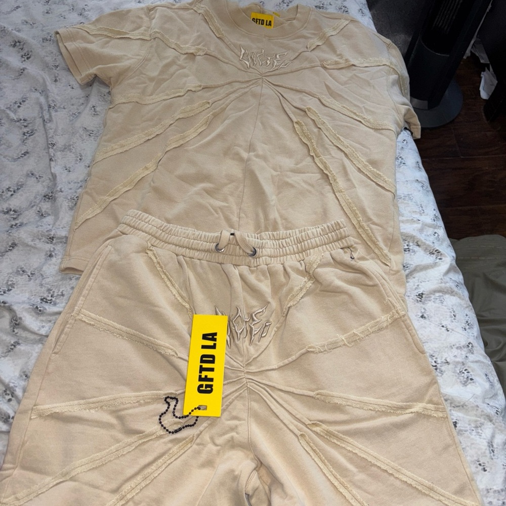 Men's Tan Flat Front Shorts